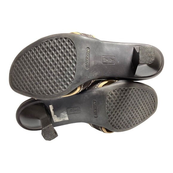 Aerology Aerosoles Holly Sandals Women's 9M Heels Brown Leather Criss Cross Toe - Picture 8 of 9